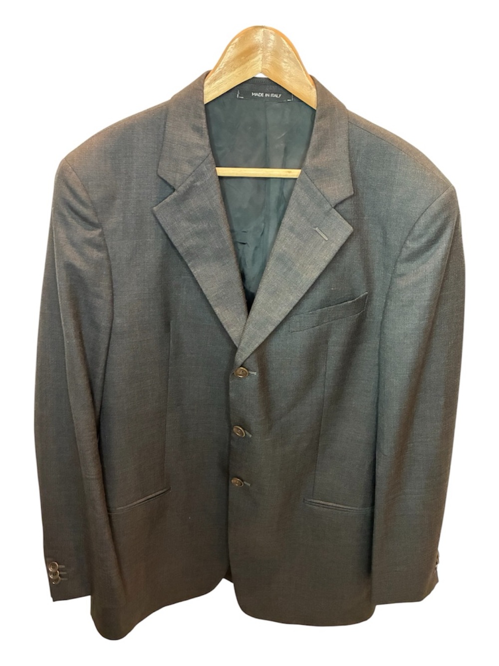 Armani Collezioni Blazer Jacket Men's 42R Dark Gray Three-Button Sport Coat